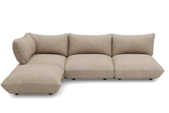 Sumo Corner Sofa Boucle Light Brown Melange Modulares Indoor-Sofa, 301x108x90 cm