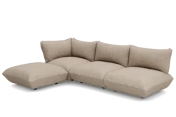 Sumo Corner Sofa Boucle Light Brown Melange Modulares Indoor-Sofa, 301x108x90 cm