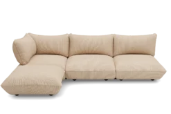 Sumo Corner Sofa Left Cord Beige Modulares Indoor-Sofa, 301x108x90 cm