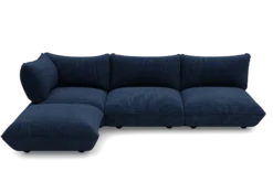Sumo Corner Sofa Left Cord Deep Blue Modulares Indoor-Sofa, 301x108x90 cm