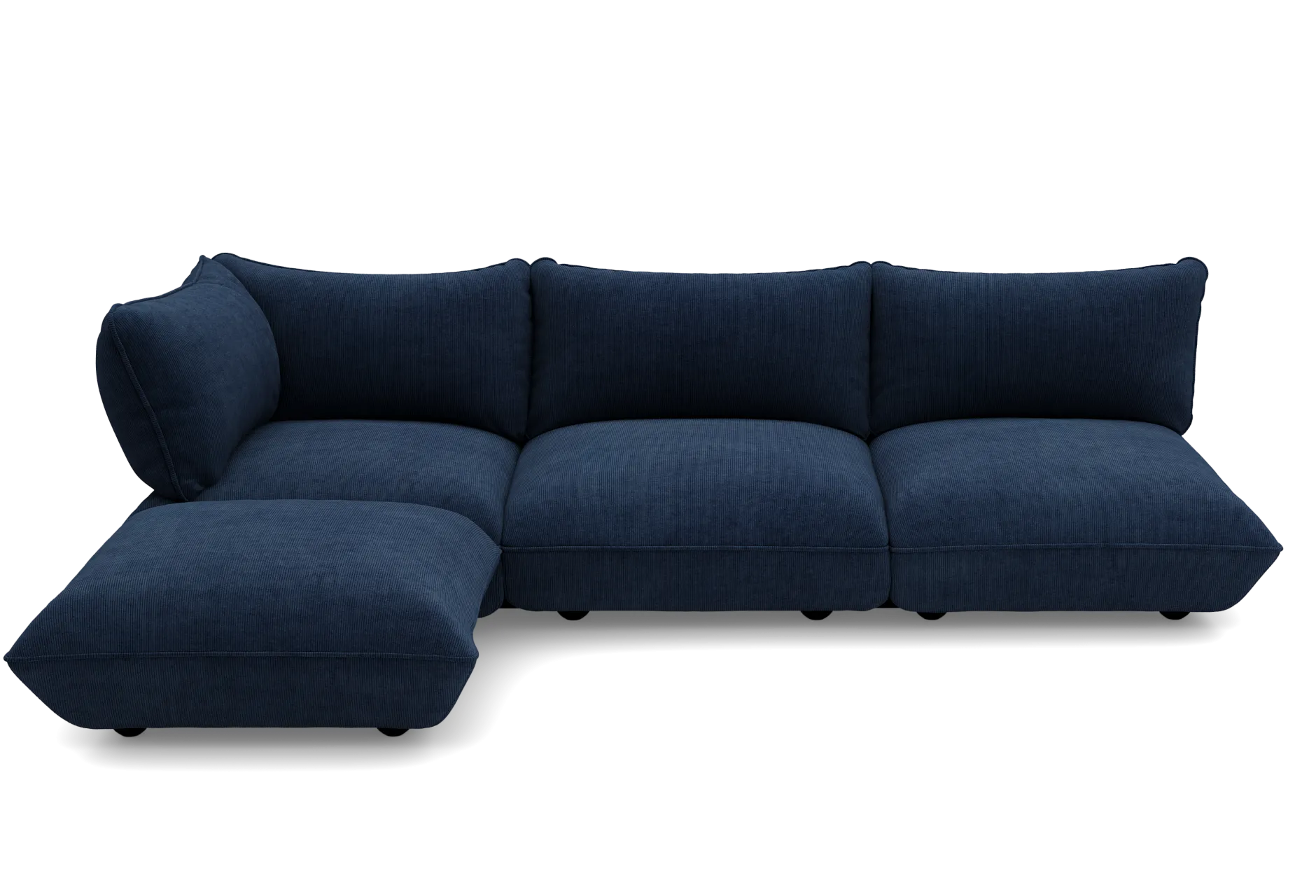 Sumo Corner Sofa Left Cord Deep Blue Modulares Indoor-Sofa, 301x108x90 cm