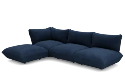 Sumo Corner Sofa Left Cord Deep Blue Modulares Indoor-Sofa, 301x108x90 cm