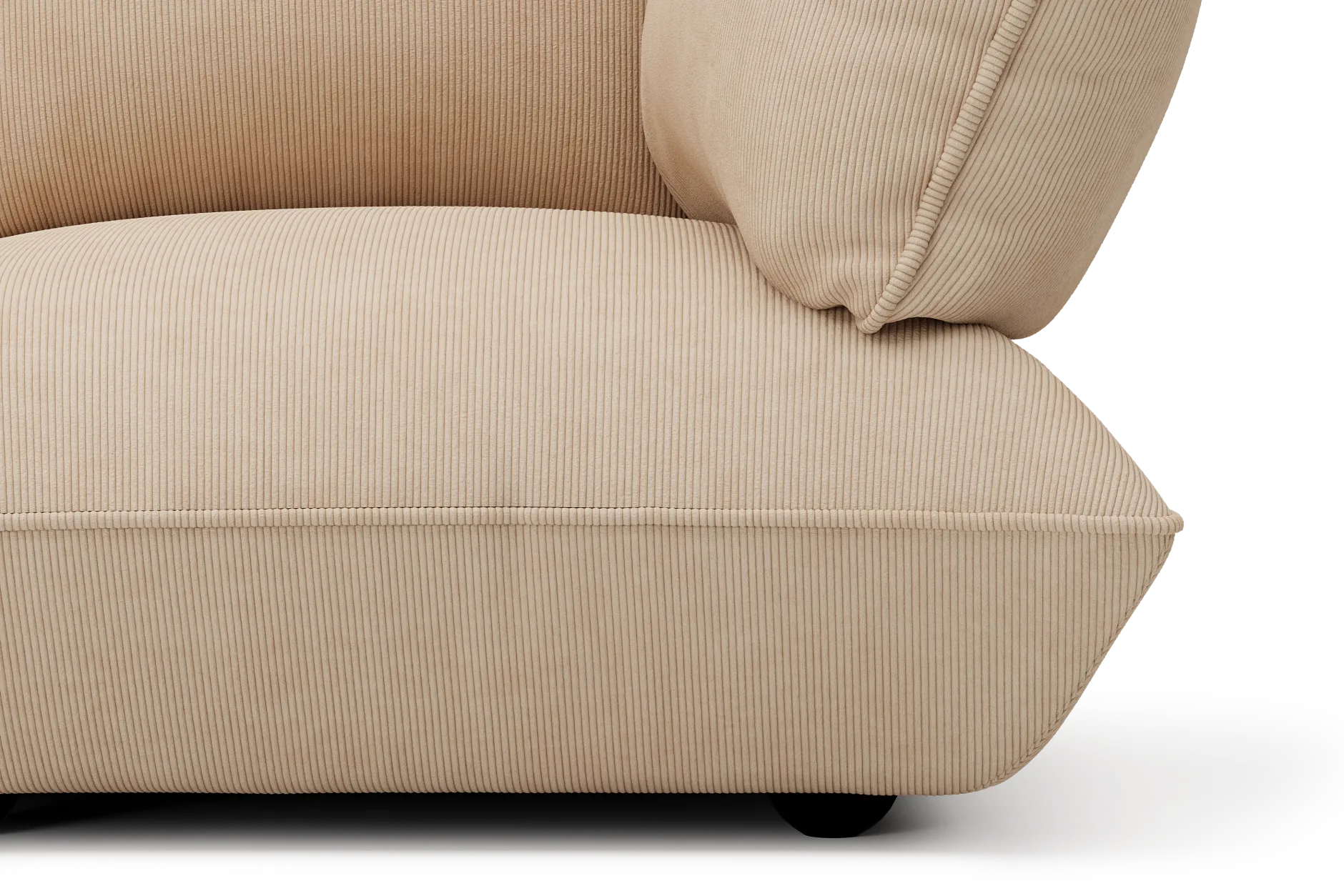 Sumo Corner Sofa Right Cord Beige Modulares Indoor-Sofa, 301x108x90 cm