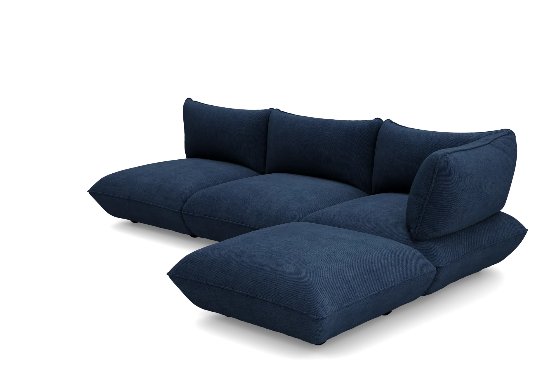 Sumo Corner Sofa Right Cord Deep Blue Modulares Indoor-Sofa, 301x108x90 cm