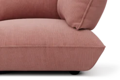 Sumo Corner Sofa Right Cord Soft Pink Modulares Indoor-Sofa, 301x108x90 cm
