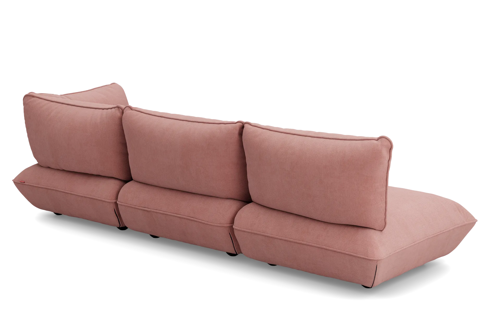 Sumo Corner Sofa Right Cord Soft Pink Modulares Indoor-Sofa, 301x108x90 cm
