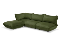 Sumo Corner Sofa Velvet Modulares Indoor-Sofa, 301x108x90 cm