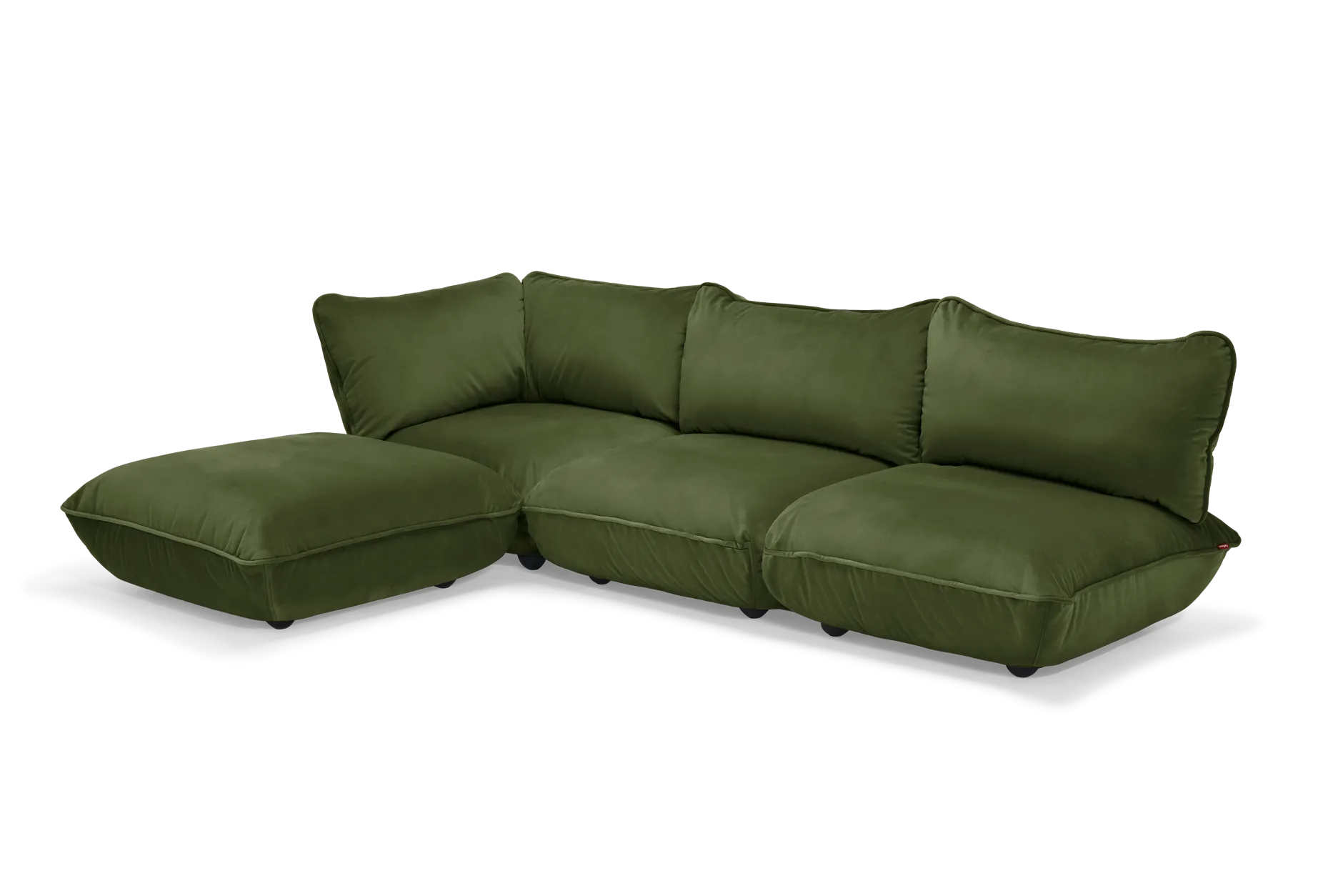 Sumo Corner Sofa Velvet Modulares Indoor-Sofa, 301x108x90 cm