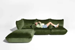 Sumo Corner Sofa Velvet Modulares Indoor-Sofa, 301x108x90 cm
