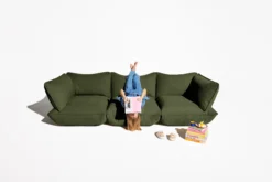 Sumo Hocker Boucle Hocker, grün, 108x108x44 cm
