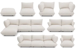 Sumo Loveseat Boucle Creme Loveseat, 114x108x90 cm