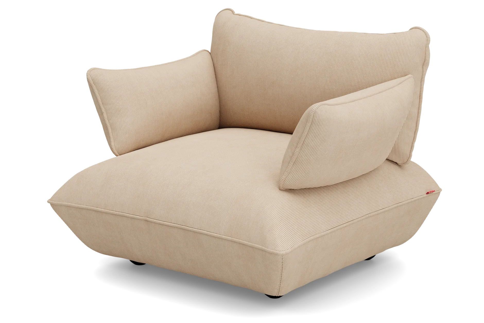 Sumo Loveseat Cord Beige Loveseat, 114x108x90 cm
