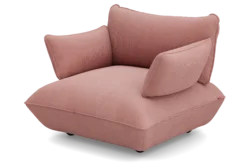 Sumo Loveseat Cord Soft Pink Loveseat, 114x108x90 cm