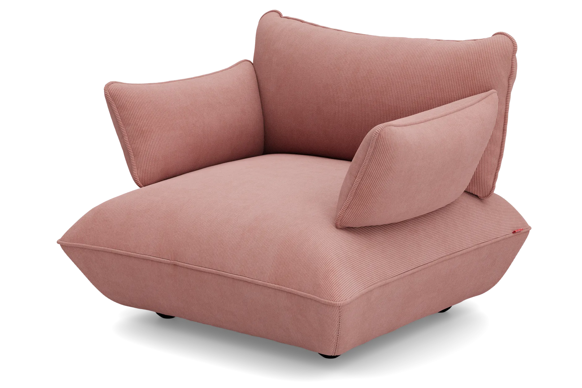Sumo Loveseat Cord Soft Pink Loveseat, 114x108x90 cm