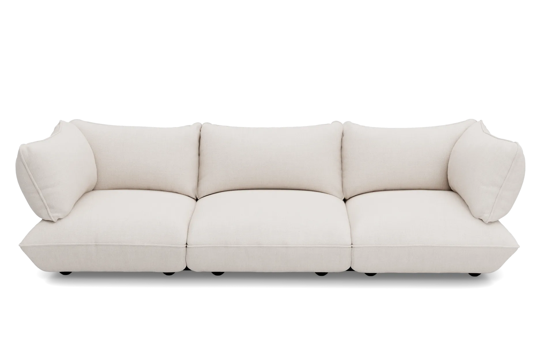 Sumo Sofa Grand Boucle Creme Modulares Indoor-Sofa, 301x108x90 cm