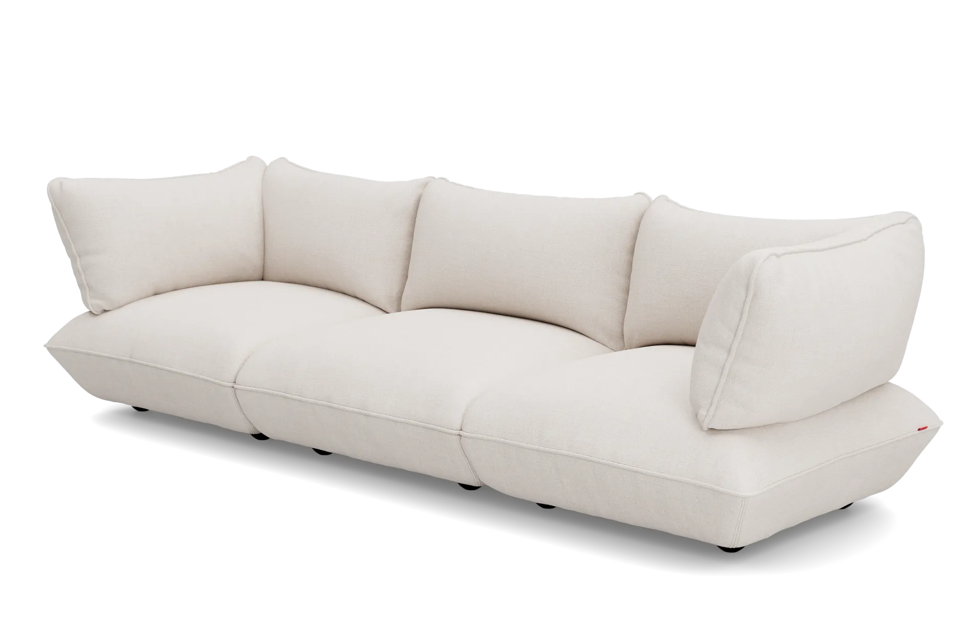 Sumo Sofa Grand Boucle Creme Modulares Indoor-Sofa, 301x108x90 cm