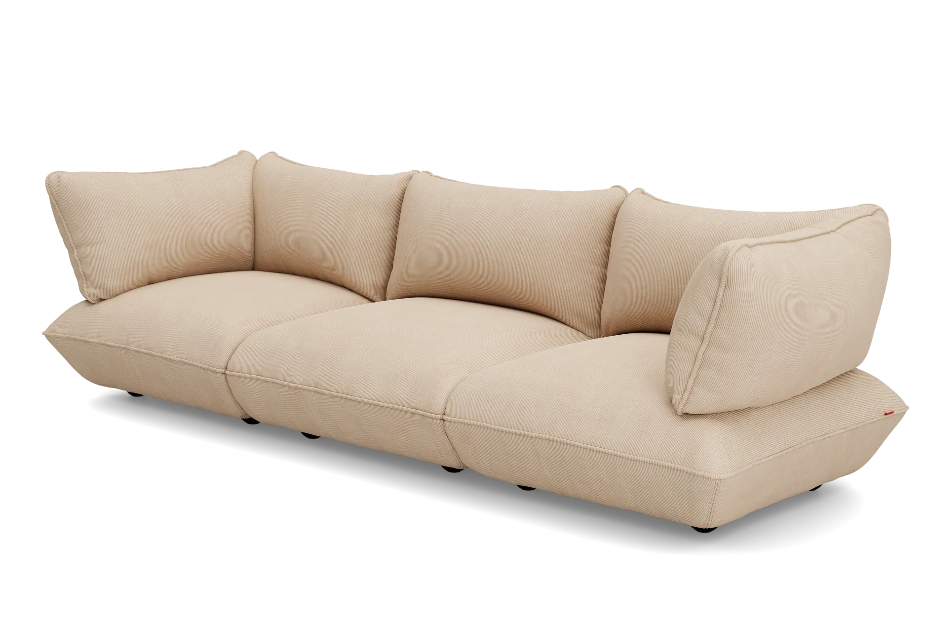Sumo Sofa Grand Cord Beige Modulares Indoor-Sofa, 301x108x90 cm