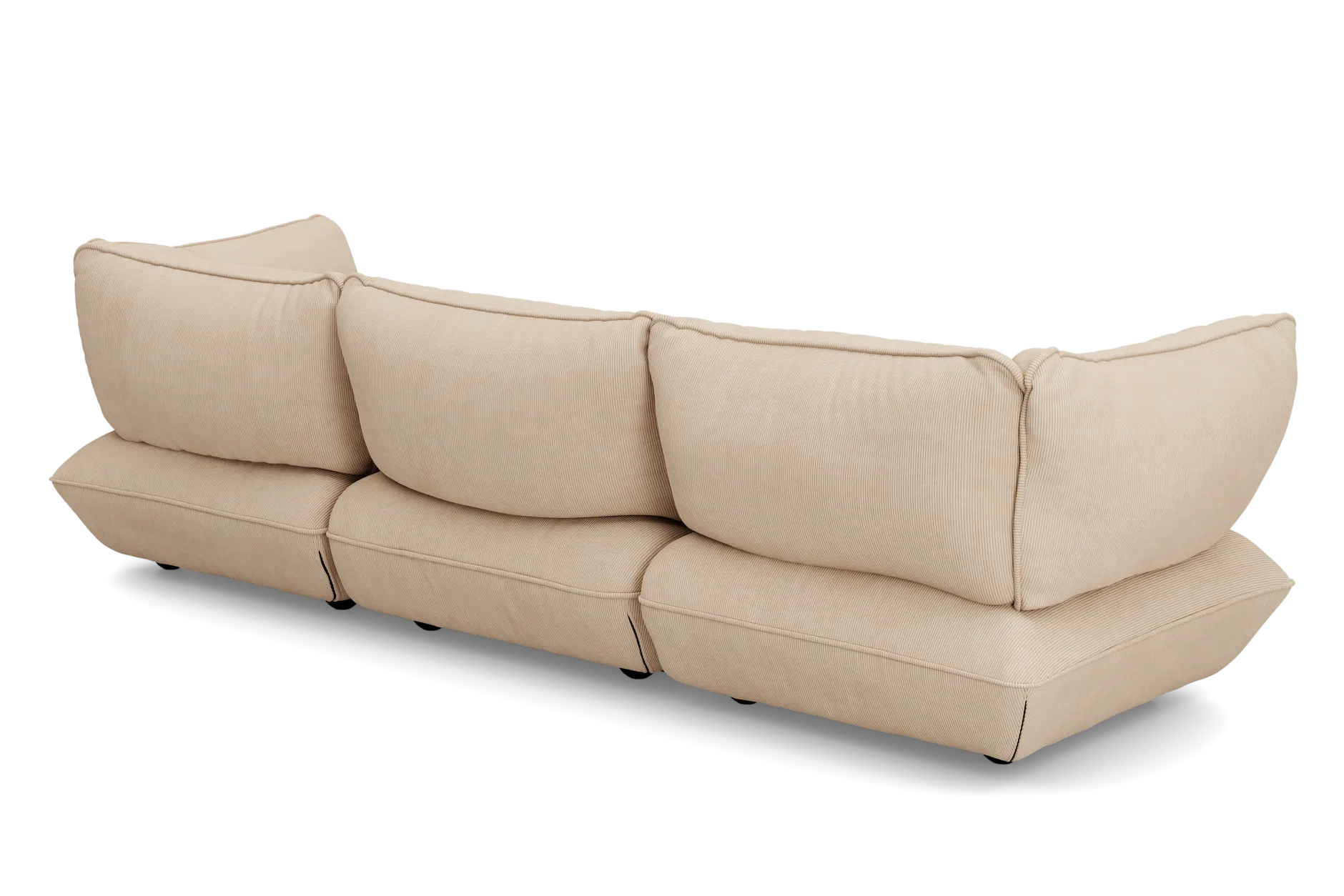Sumo Sofa Grand Cord Beige Modulares Indoor-Sofa, 301x108x90 cm