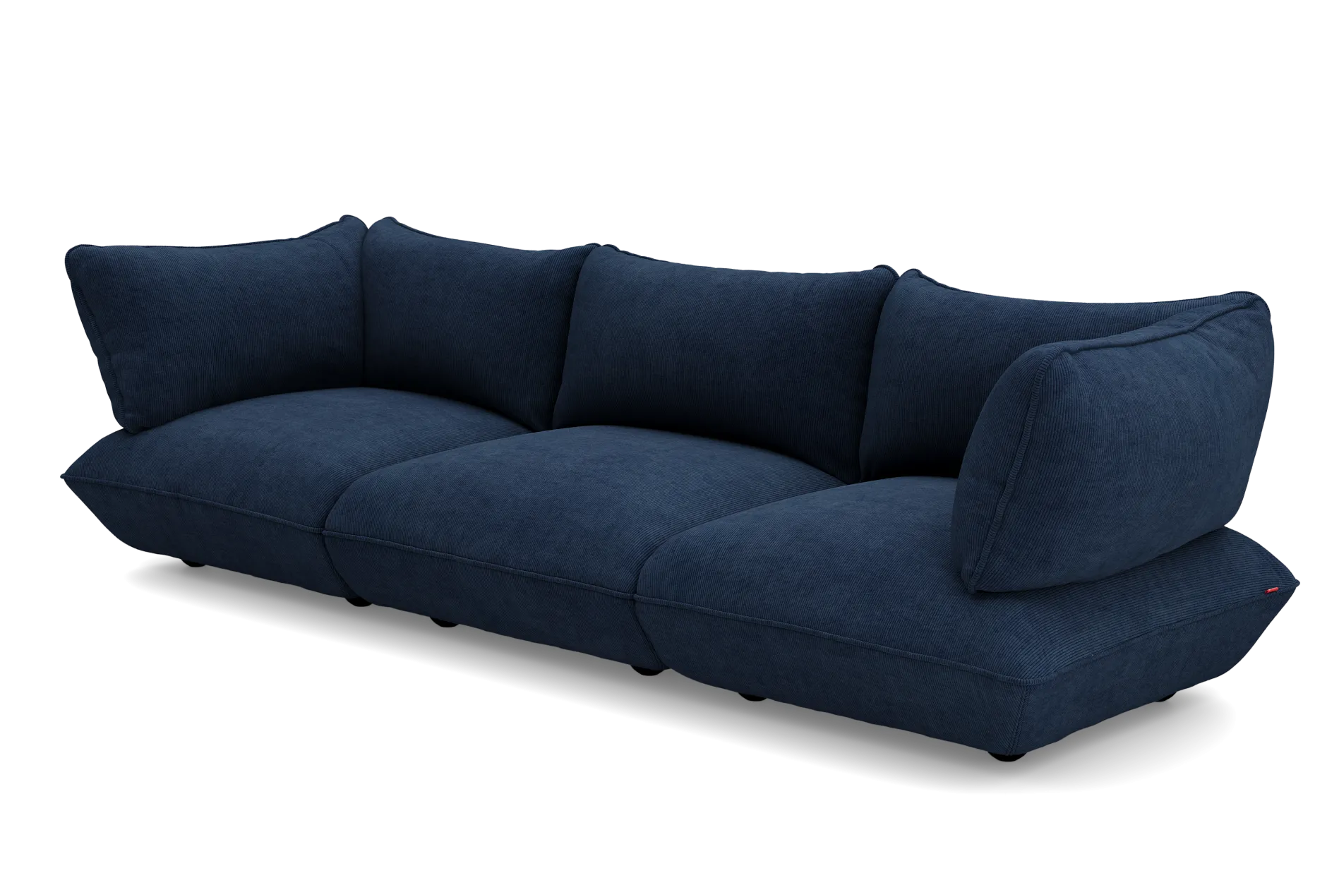 Sumo Sofa Grand Cord Deep Blue Modulares Indoor-Sofa, 301x108x90 cm