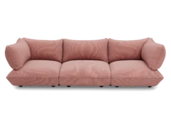 Sumo Sofa Grand Cord Soft Pink Modulares Indoor-Sofa, 301x108x90 cm