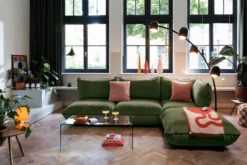 Sumo Sofa Grand Velvet Deep Green Modulares Indoor-Sofa, 301x108x90 cm