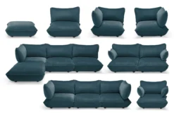 Sumo Sofa Grand Velvet Petrol Modulares Indoor-Sofa, 301x108x90 cm