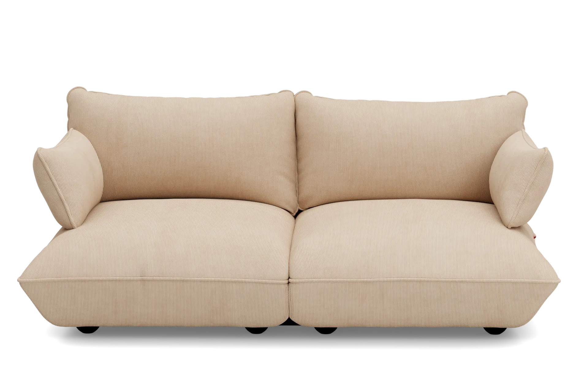 Sumo Sofa Medium Cord Beige Modulares Indoor-Sofa, 210.5x108x90 cm