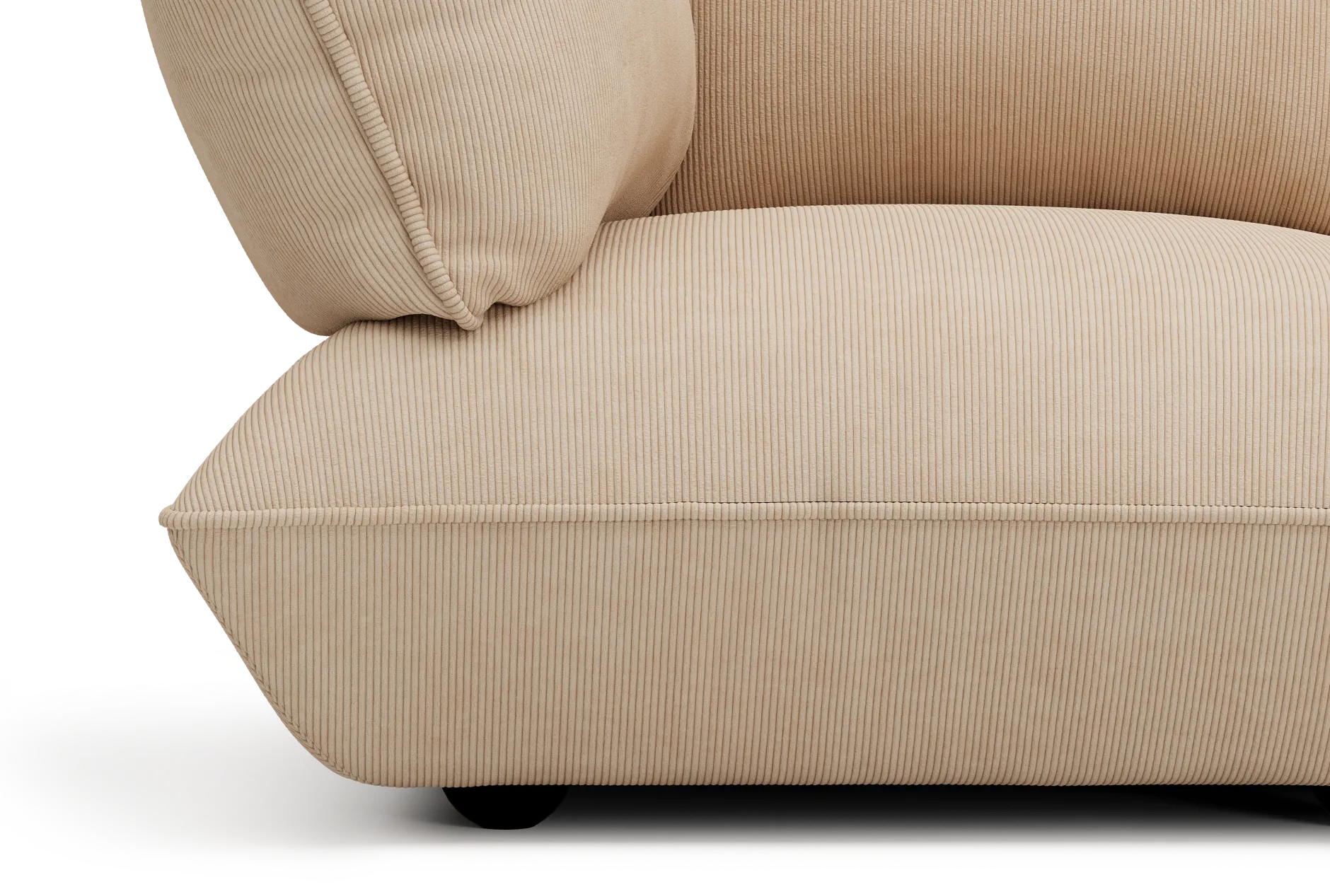 Sumo Sofa Medium Cord Beige Modulares Indoor-Sofa, 210.5x108x90 cm