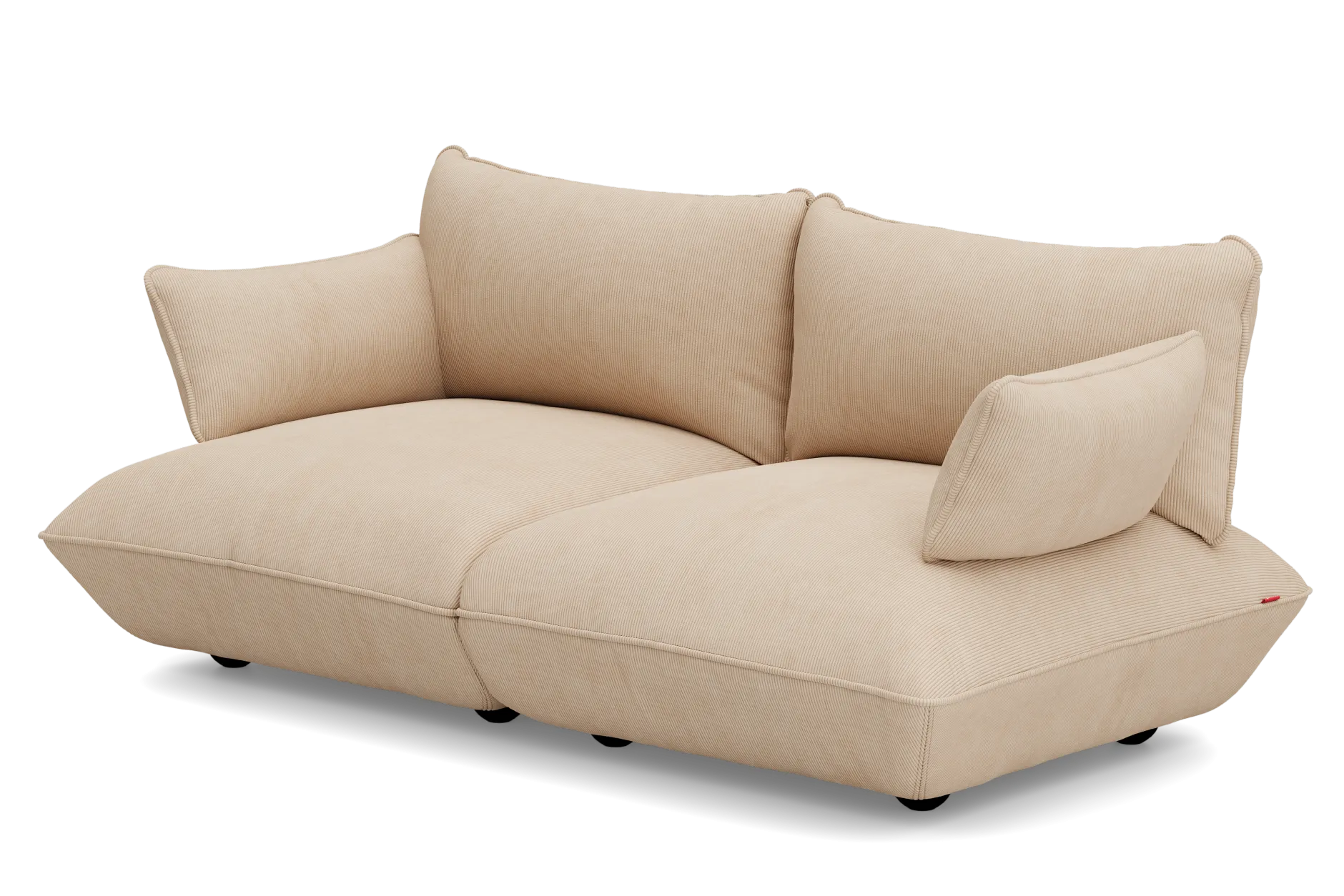 Sumo Sofa Medium Cord Beige Modulares Indoor-Sofa, 210.5x108x90 cm
