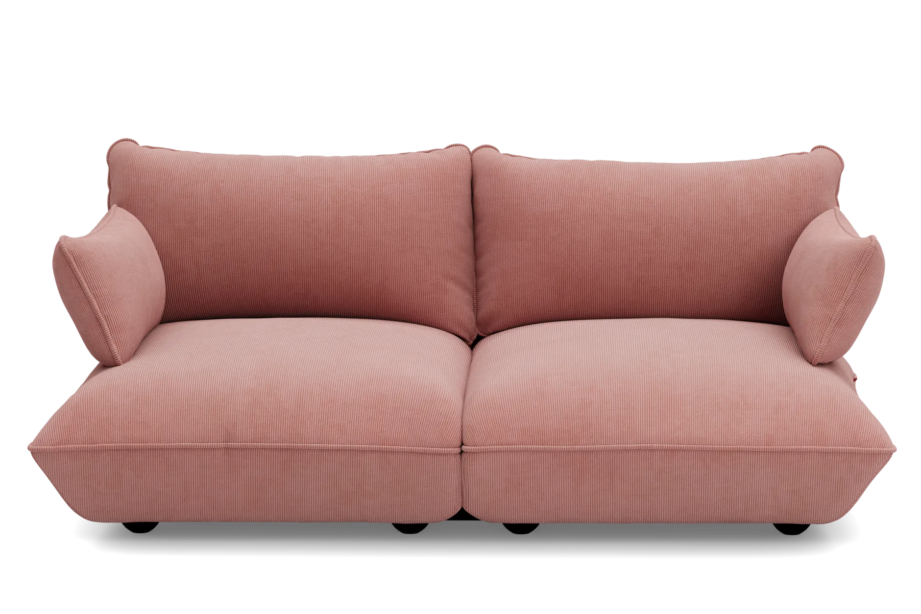 Sumo Sofa Medium Cord Soft Pink Modulares Indoor-Sofa, 210.5x108x90 cm