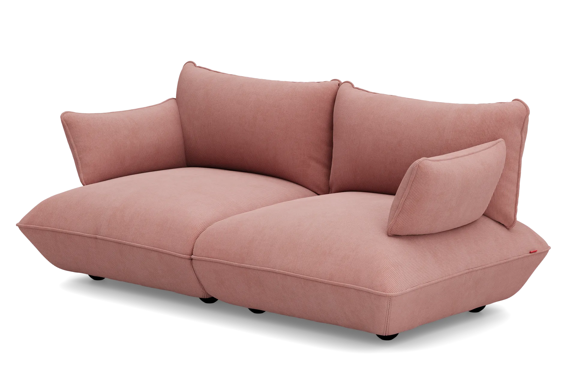 Sumo Sofa Medium Cord Soft Pink Modulares Indoor-Sofa, 210.5x108x90 cm