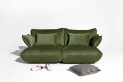 Sumo Sofa Medium Velvet Deep Green Modulares Indoor-Sofa, 210.5x108x90 cm