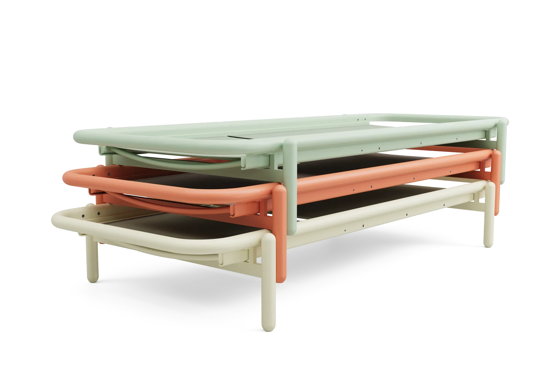 Sunbun Daybed Outdoor-daybed, orange, 212x97x39 cm