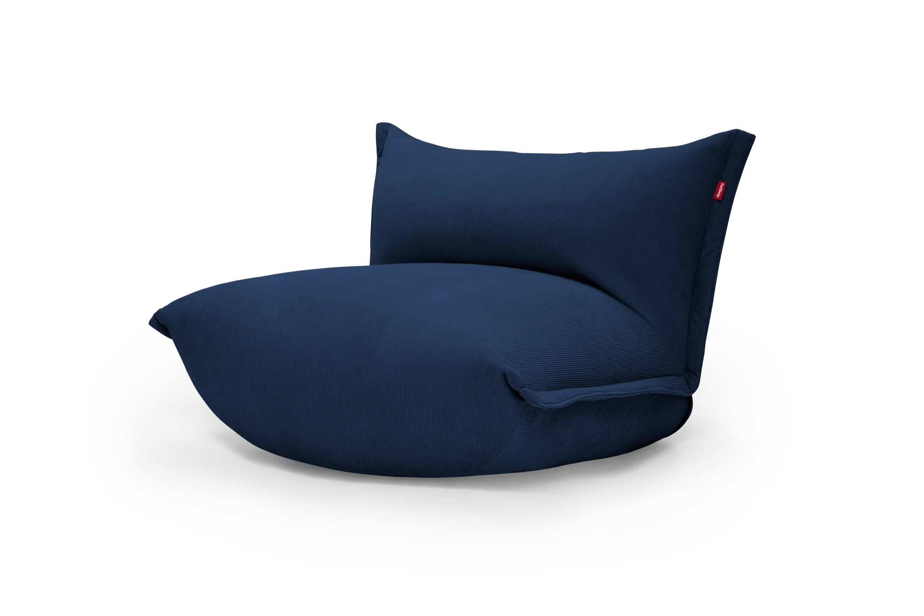 the BonBaron Slim Cord Loungesessel, blau, 102x85x75 cm