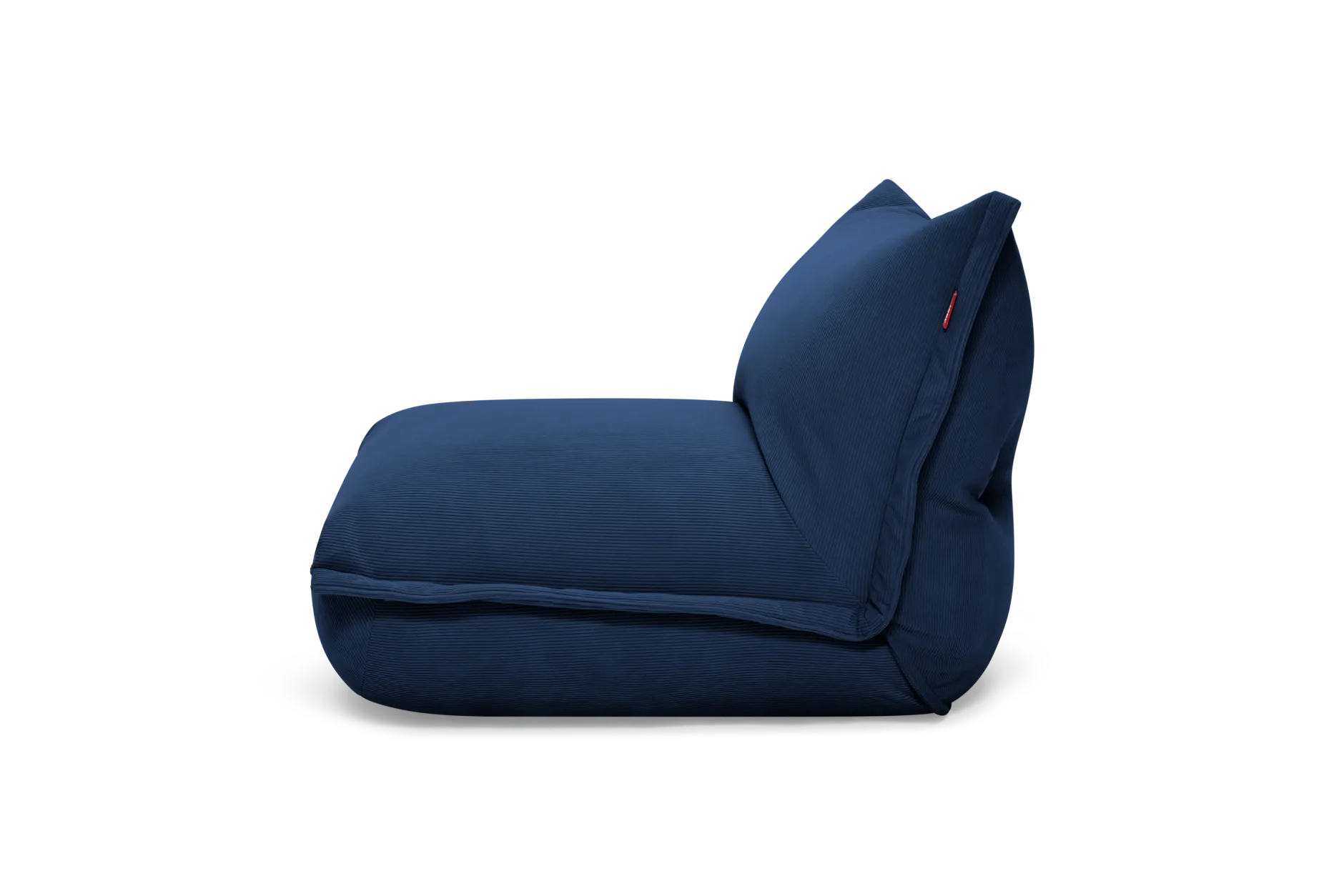 the BonBaron Slim Cord Loungesessel, blau, 102x85x75 cm