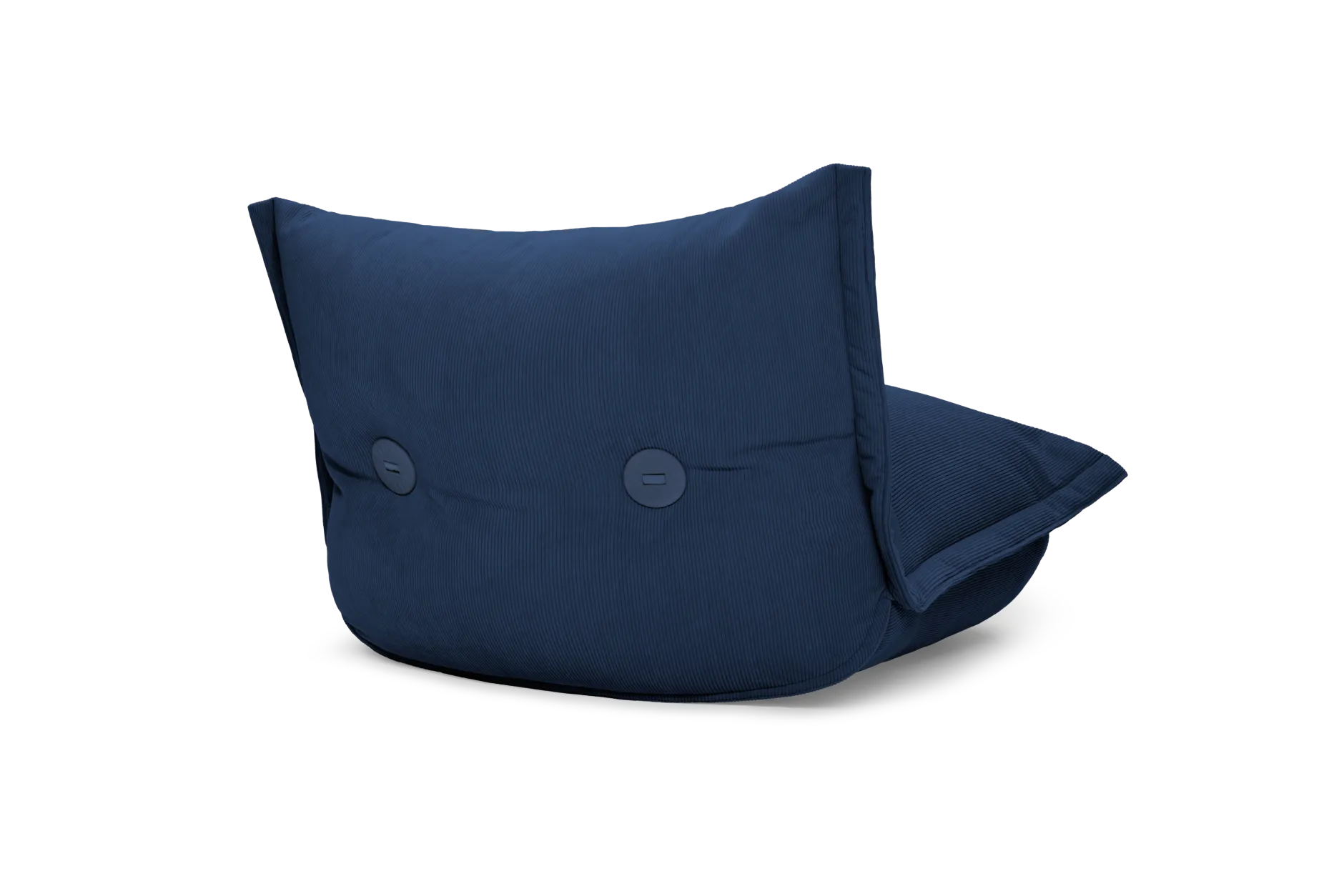the BonBaron Slim Cord Loungesessel, blau, 102x85x75 cm