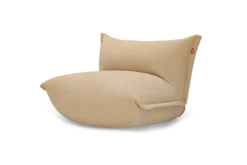the BonBaron Slim Cord Loungesessel, beige, 102x85x75 cm