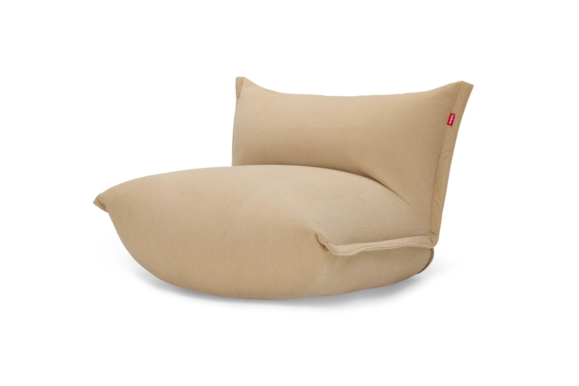 the BonBaron Slim Cord Loungesessel, beige, 102x85x75 cm