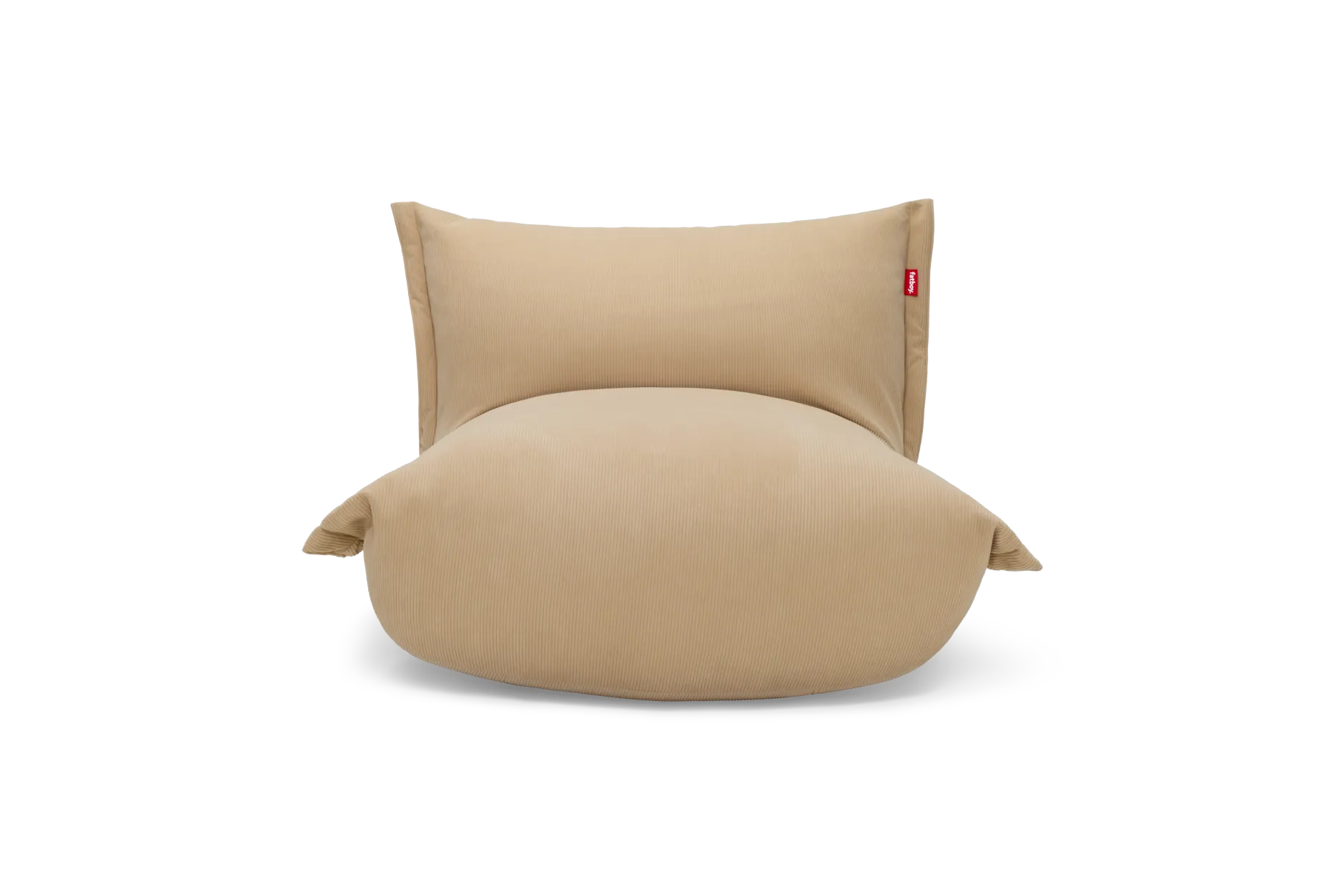 the BonBaron Slim Cord Loungesessel, beige, 102x85x75 cm